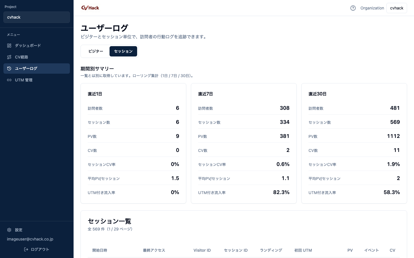 ユーザーログ